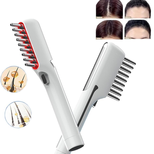 Electric Hair Growth Massage Comb – Microcurrent & LED Red Light Scalp Massager Brush