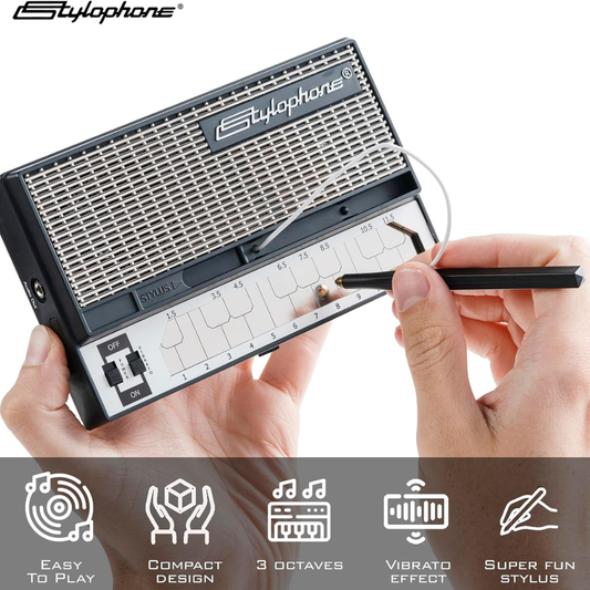 Stylophone Original Pocket Electronic Synthesizer – Compact Synth Musical Instrument & Keyboard Synthesizer Instrument