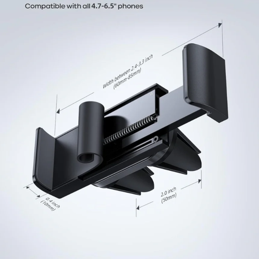 Car Phone Holder, Universal Vent Mount - 360 Rotating Air Vent Cradle Stand for iPhone 17 16 15 14 Pro Max Plus Air, 13 12 Pro Max Mini, 11 Pro Xs XR X 8, Samsung S21, Mobile Phones - Black