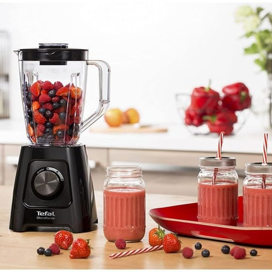 Tefal Blendforce II Blender BL420840, 600W, 2L Jug, 2 Speeds + Pulse, Ice Crush Smoothie Maker, Black