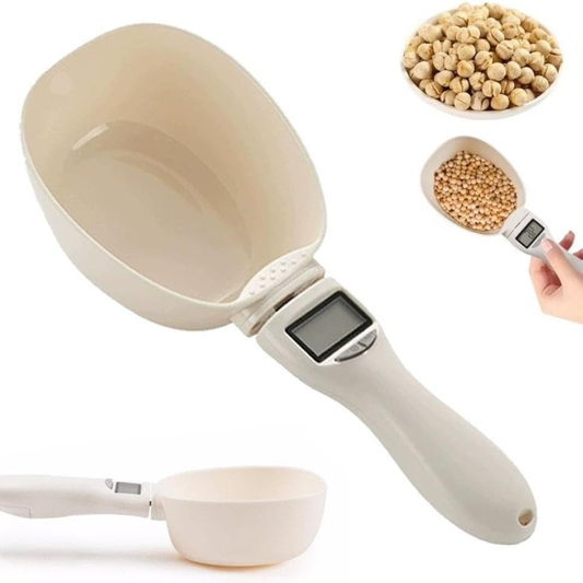 Electronic Digital Measuring Spoon Scale with LCD Display, Adjustable Food Scoop, 800g Capacity, 0.1g Precision for Cooking & Baking