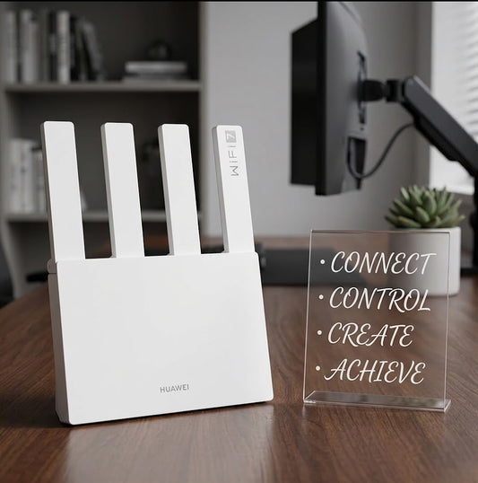 HUAWEI WiFi BE3, Wi-Fi 7 BE3600 Gigabit Dual Band Wireless Router, WAN/LAN auto-adaptation (1x2.5GE, 3xGE), EasySetting, Visualized WLAN diagnostics, Parental control, HomeSec, exclusive to Amazon