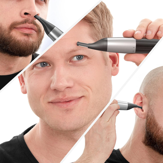 Wahl Precision Ear, Nose & Eyebrow Trimmer for Men – Dual Blade, Washable, Battery Operated, Gift for Him
