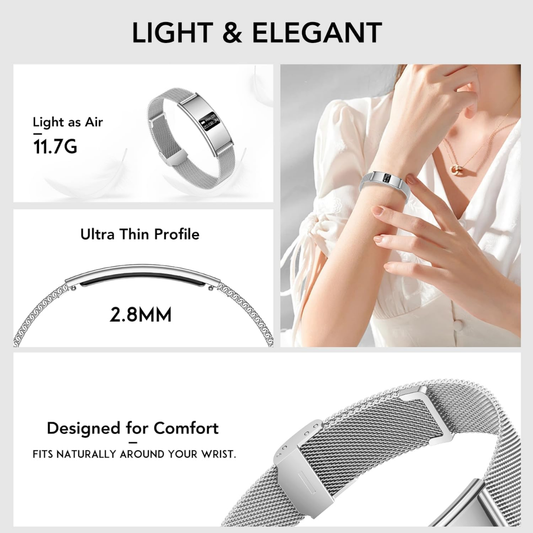 Smart Fitness Bracelet – Heart Rate, SpO2 & Sleep Monitor Activity Tracker for Android & iOS