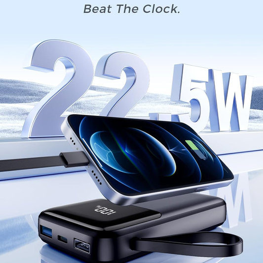27000mAh 22.5W Fast Charging Power Bank | PD 3.0 & QC 3.0 USB-C Portable Charger for iPhone & Android