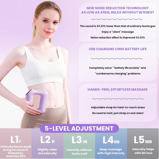 Multifunctional Electric Fascia Ring – Wireless Muscle Stimulator with 3 Modes & Adjustable Intensity (Blue)