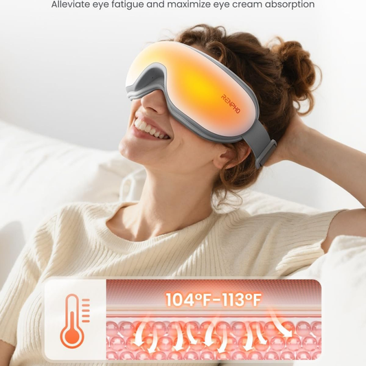 RENPHO Heated Eye Massager with Bluetooth Music for Migraine Relief & Better Sleep