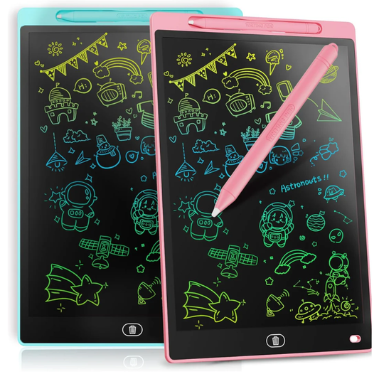 2 Pack LCD Writing Tablet 8.5 Inch – Portable Erasable Drawing & Writing Board for Kids Boys & Girls (Blue & Pink)