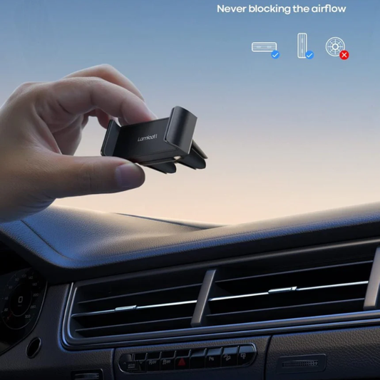 Car Phone Holder, Universal Vent Mount - 360 Rotating Air Vent Cradle Stand for iPhone 17 16 15 14 Pro Max Plus Air, 13 12 Pro Max Mini, 11 Pro Xs XR X 8, Samsung S21, Mobile Phones - Black
