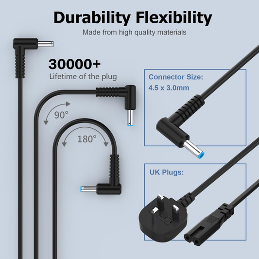 45W Laptop Charger for HP Pavilion, EliteBook & ProBook