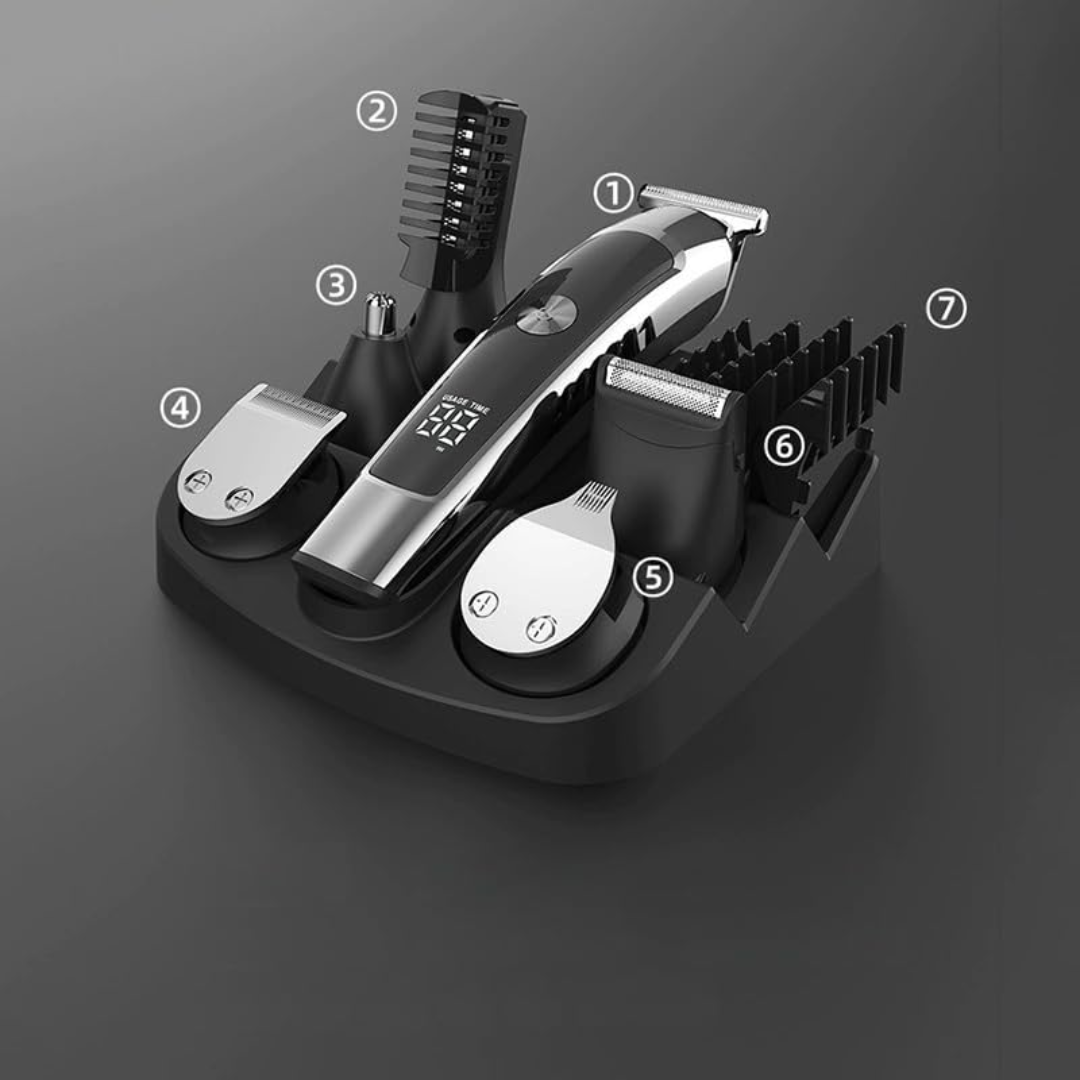 Sekoda 6-in-1 Cordless Beard Trimmer for Men – Electric Hair Clipper & Grooming Kit