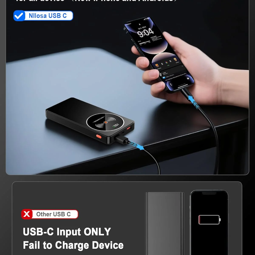 Fast Charging Power Bank, High-Capacity Portable Battery Charger for Smartphones, Tablets & USB Devices with Quick Charge Support