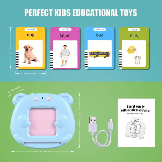Talking Flash Cards for Toddlers – Educational Montessori Learning Toy with 510 Words for Kids Ages 2–6