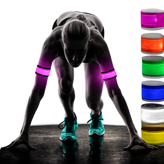 Esonstyle Pack of 6 LED Slap Bracelets – Light Up Safety Wrist Bands for Running, Cycling & Outdoor Sports