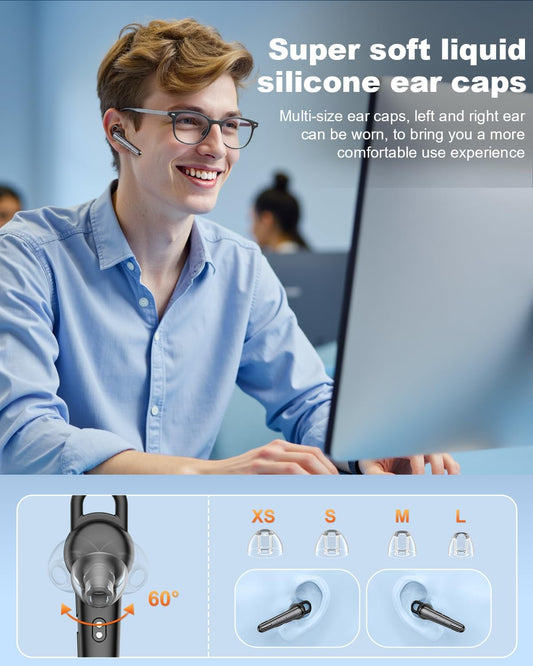 Dual ENC Mic Bluetooth Earpiece