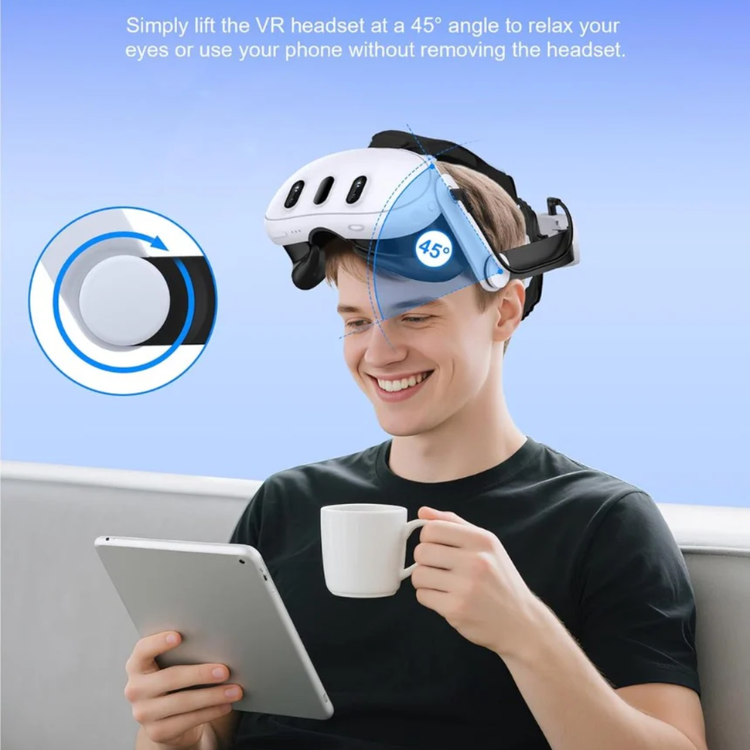 Head Strap with 10000mAh Battery Pack for Meta Quest 3S/Quest 2/3,Adjustable Elite Strap Replacement Intended for Quest Head Strap