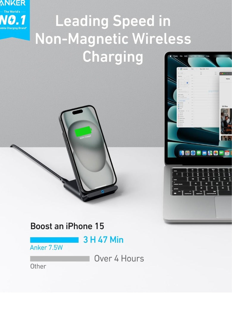 Anker Wireless Charger, PowerWave Stand, Qi-Certified for iPhone