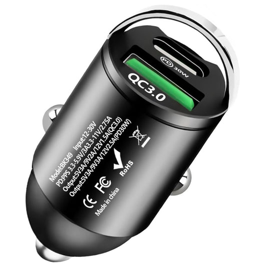 Car Charger USB C Cigarette Lighter USB Charger 2 Ports,QC 3.0+PD 30W Fast Car Charger Socket Compatible with iPhone