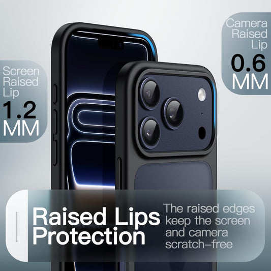 JETech Matte Case for iPhone 17 Pro Max 6.9-Inch, Shockproof Military Grade Drop Protection, Frosted Translucent Back Minimalist Phone Cover, Anti-Fingerprint (Black)