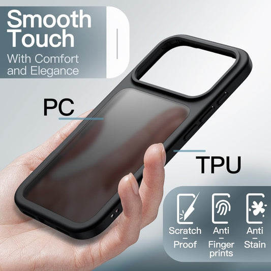 JETech Matte Case for iPhone 17 Pro Max 6.9-Inch, Shockproof Military Grade Drop Protection, Frosted Translucent Back Minimalist Phone Cover, Anti-Fingerprint (Black)