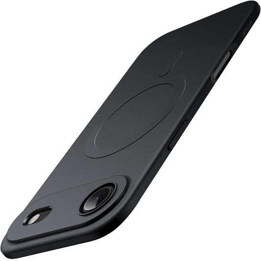 Magnetic Case for iPhone 17 Air Compatible with MagSafe, Camera Lens Full Protection, Soft TPU Protective Phone Cover with Matte Finish, Shockproof, 6.5-Inch Display (Black)
