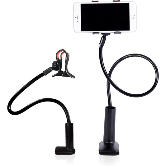 Gooseneck Phone Holder for Bed – 360° Adjustable Flexible Long Arm Stand with Sturdy Clip for Desk Secret Santa Present – Compatible with iPhone, Samsung & More