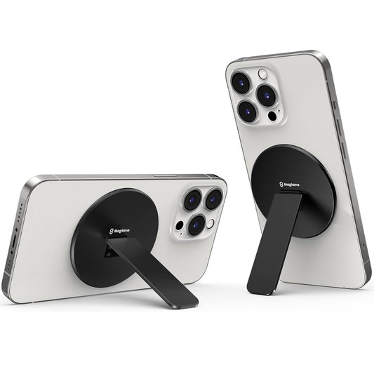 Magnetic Phone Stand, Phone Holder with Kickstand, 3 in 1 Metal Holder for Hand,Compatible with iPhone 12/13/14/15/16 Series,Black