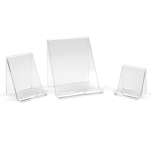 Clear Acrylic Smartphone Dock Stand, Elegant Desk & Bedside Holder with Glass-Look Finish, Universal Mobile Compatibility, Non-Slip Feet, Compact 9×8.5×7.2 cm