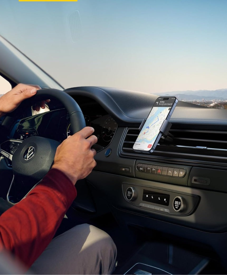 Car Phone Holder, Universal Vent Mount - 360 Rotating Air Vent Cradle Stand for iPhone 17 16 15 14 Pro Max Plus Air, 13 12 Pro Max Mini, 11 Pro Xs XR X 8, Samsung S21, Mobile Phones - Black