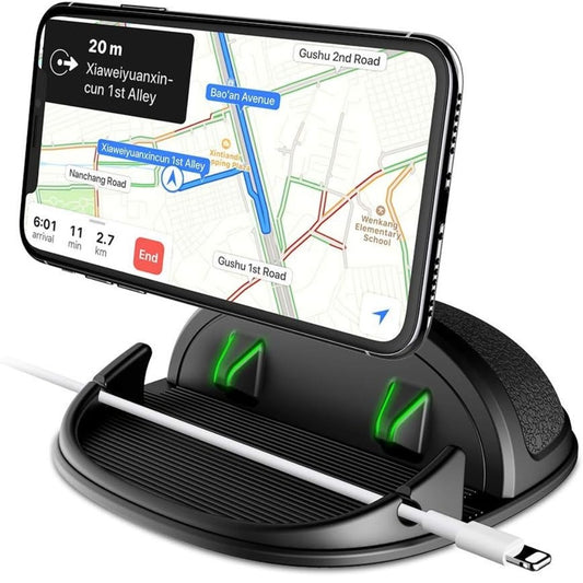 Car Phone Holder Dashboard, Car Phone Mount Cradle Anti-Slip Silicone Dashboard Phone Holder for Cars Sat Nav Holder Pad Mat Compatible with iPhone Samsung Galaxy and GPS Devices