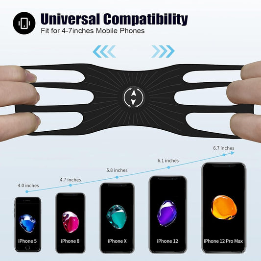 Bike Phone Holder, Universal Bicycle Motorcycle Cell Phone mount, 360° Rotatable Adjustable Bike Phone Mount Compatible for 4" to 6.7" Smartphones