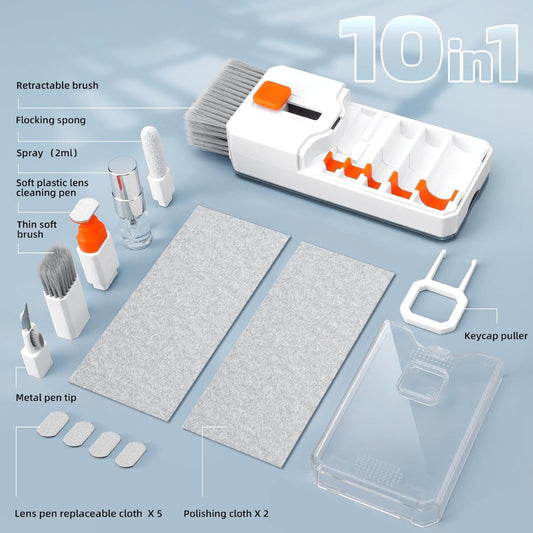 Keyboard Cleaner Laptop Cleaning kit, All-in-One Computer Laptop Cleaner, Multi-Function Keyboard Cleaning kit Electronic Accessories for PC Macbook Airpod Phones Camera Monitor with Patent