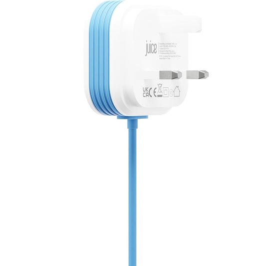 Juice USB Type-C Powerful Mains Charger for Tablets & Mobiles, 2.4 AMP output (White)