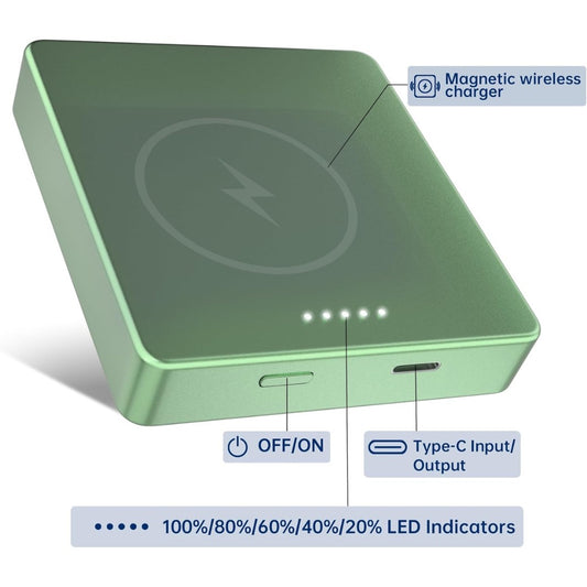 Magnetic Power Bank, 10000mAh 20W Wireless Portable Fast Charging PowerBanks with Charge Cable, USB-C Battery Pack with Mag-safe for iPhone 17/16 Plus/Pro/Pro Max,15/14/13/12Series