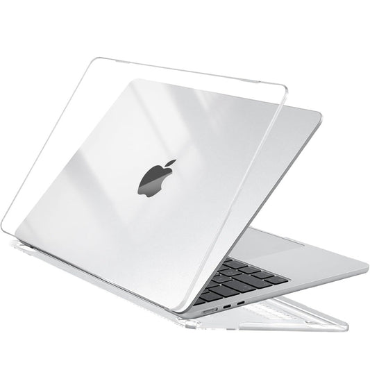Compatible with MacBook Air 13 inch Case M4 M3 M2 2025 2024 2022 Mac Book Air 13.6" Transparent Hard Shell for Model A3240 A3113 A2681 with Touch ID, Plastic Cover Smooth Skin - Crystal Clea