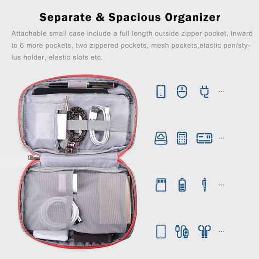 Laptop Sleeve Case 13 13.3 14 Inch with Detachable Accessories Pouch,