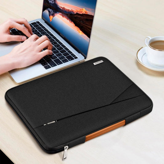 14 Inch Laptop Sleeve Protective Case for 14 Inch HP Lenovo Dell Acer Notebook Chromebook, 15'' MacBook Air M4 M3 M2, Waterproof Computer Case Bag with Handle and Pockets, Black