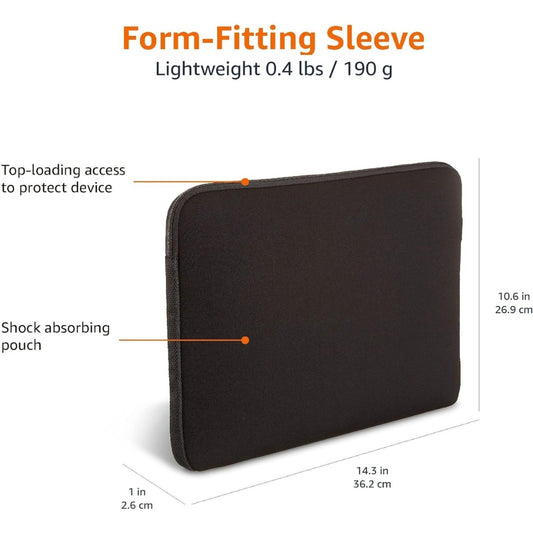 14 inches Laptop Sleeve, Compatible Protective Case with Zipper, Black