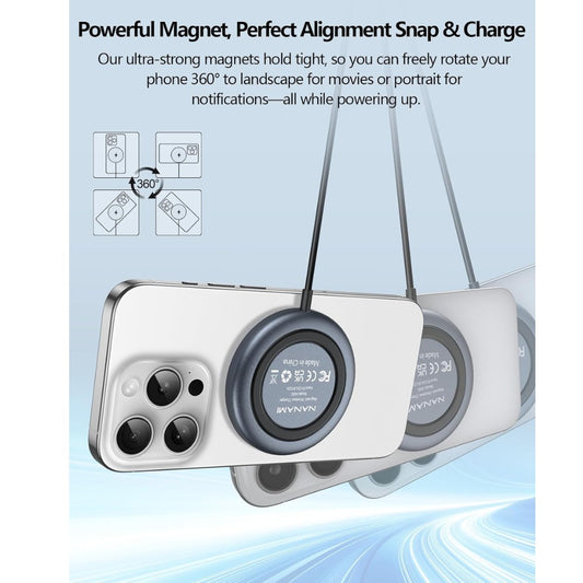 Magnetic Wireless Charger Pad with 20W USB-C PD Adapter, Fast Wireless Phone Charger for MagSafe Charger iPhone 17 16 15 14 13 12 Series, Qi Magnetic Phone Charger Pad for Airpods 3 2 Pro Pro 2
