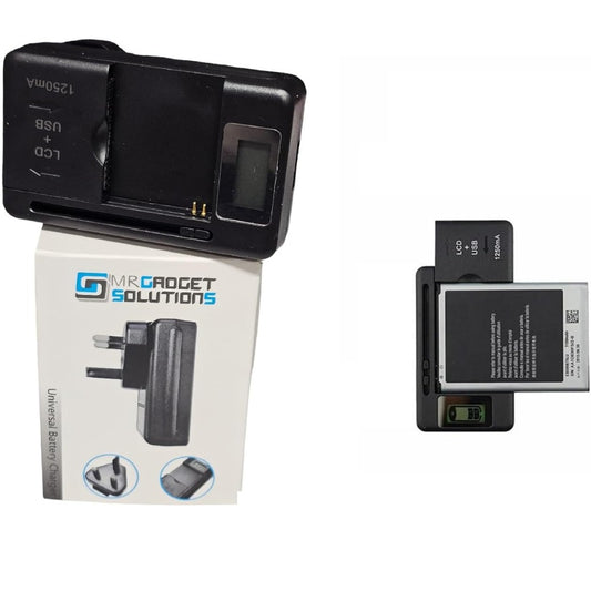 Universal Phone/Camera Battery External Charger & USB Port - Desktop Charger