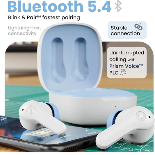 GOBOULT K10 Truly Wireless Bluetooth in Ear Earbuds with 50H Playtime, 4 Mic Clear Calling, 45ms Low Latency, 10mm Drivers, Touch Controls, Type-C Fast Charging