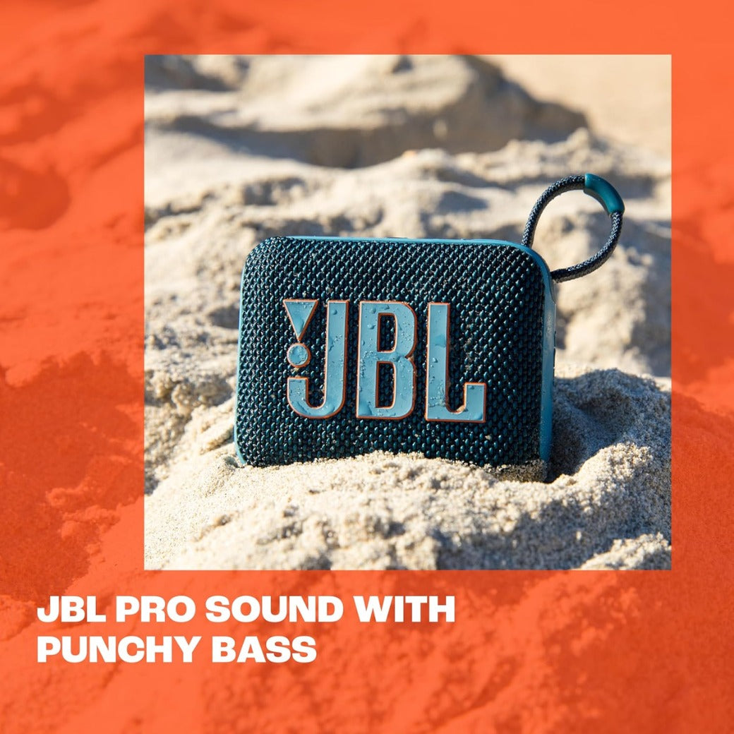 JBL GO 4 Ultra-Portable Bluetooth Speaker with Big JBL Pro Sound and Punchy Bass, PlaytimeBoost, Waterproof Design and 7-Hour Playtime, Black