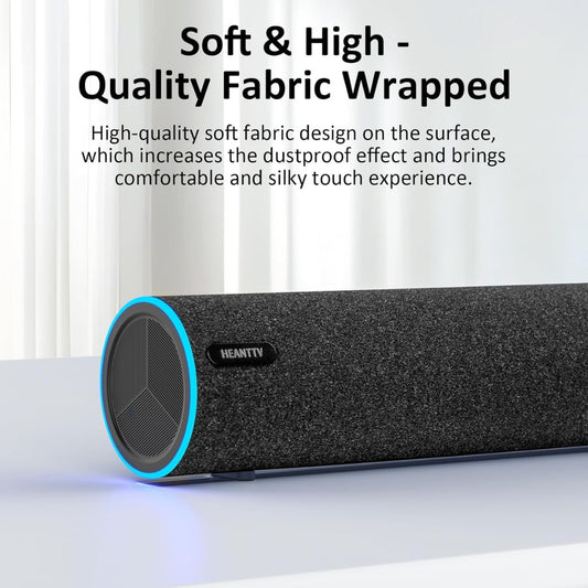 Computer Speakers, USB Powered PC Speakers with Blue LED Lights, Enhanced-Stereo Soundbar for Computer Monitor,3.5mm Aux Input & Volume Knob PC Soundbar for Desktop PC Laptop Monitor Smartphone.