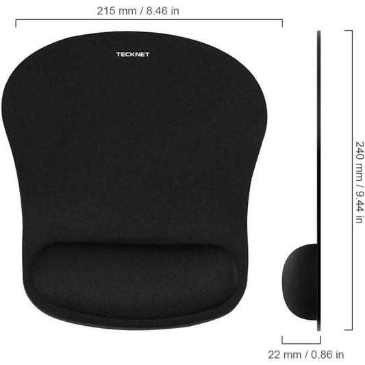 Mouse Mat Wrist Support, Ergonomic Mouse Mat with Memory Foam, Mice Pad with Anti-slip Rubber Base, Waterproof Surface Mouse Pad for Computer, Laptop