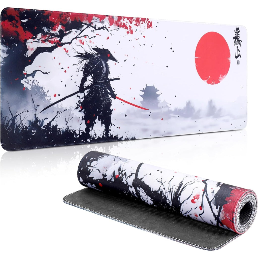 DESERO Large Gaming Mouse Pad (800 x 300 x 3 MM) XL Extended Desk Mat, Japanese Mouse Mat, Gaming Keyboard Mousepad, Big Desk Pad with Non-Slip Base and Stitched Edge for Office/Gaming.(B18)