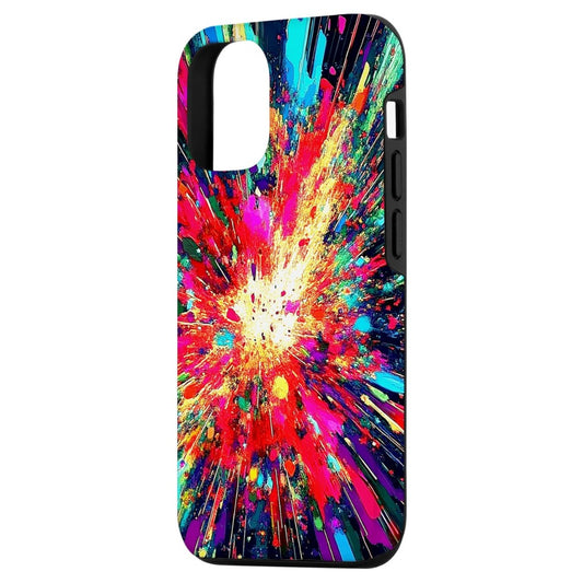 iPhone 14 Protective Case with Vibrant Color Explosion Design