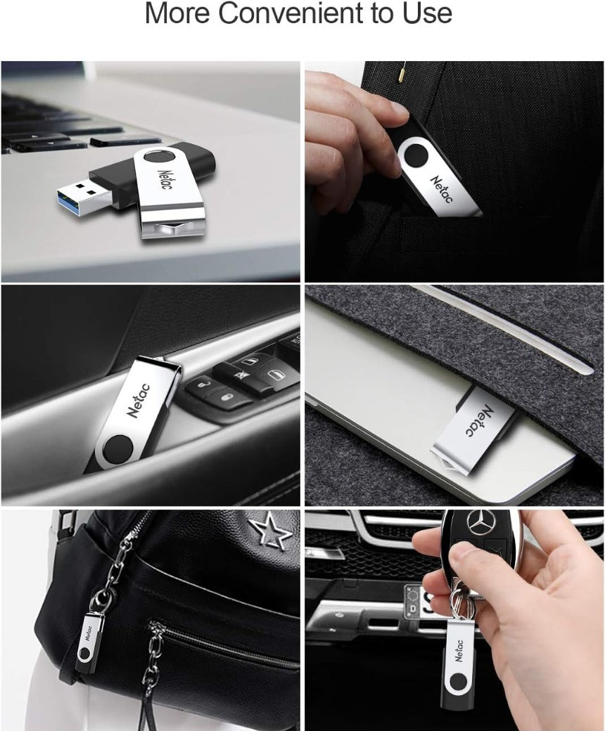 64GB USB 2.0 Flash Drive, Swivel Design Memory Sticks, Pen Drive, Usb Sticks for Data Storage, Zip Drive and jump Drive with LED Light