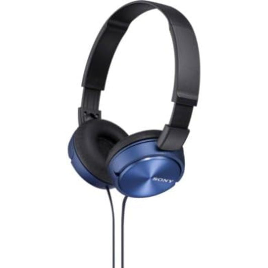 Sony MDR-ZX310 On-Ear Overhead Wired Headphones, Swivel Fold, 3.5mm Headphone Jack - Metallic Blue