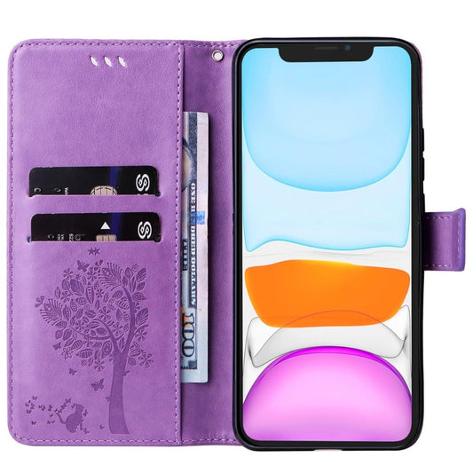 Case for iPhone 11, Leather Case Wallet Flip Cover with Card Holder Slot Flowers Design Pattern Magnetic Stand Strap Shockproof Protective Phone Case Cover for iPhone 11,Blue