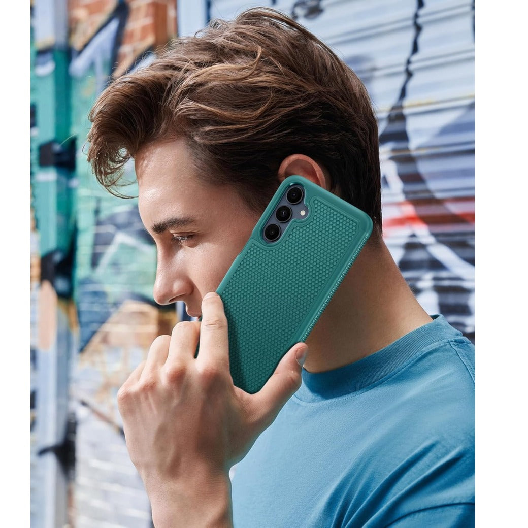 FNTCASE for Samsung A17/A16 Phone Case: Dual Layer Protective Heavy Duty Cell Galaxy Cover with Non Slip Textured Back